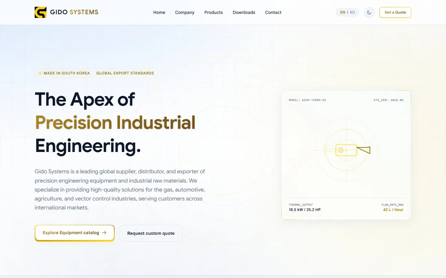Gido Systems — Industrial Export Website