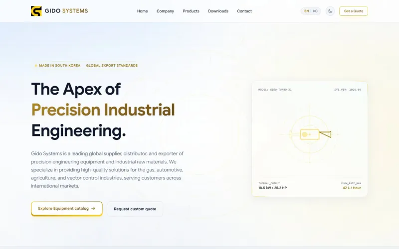 Gido Systems — Industrial Export Website
